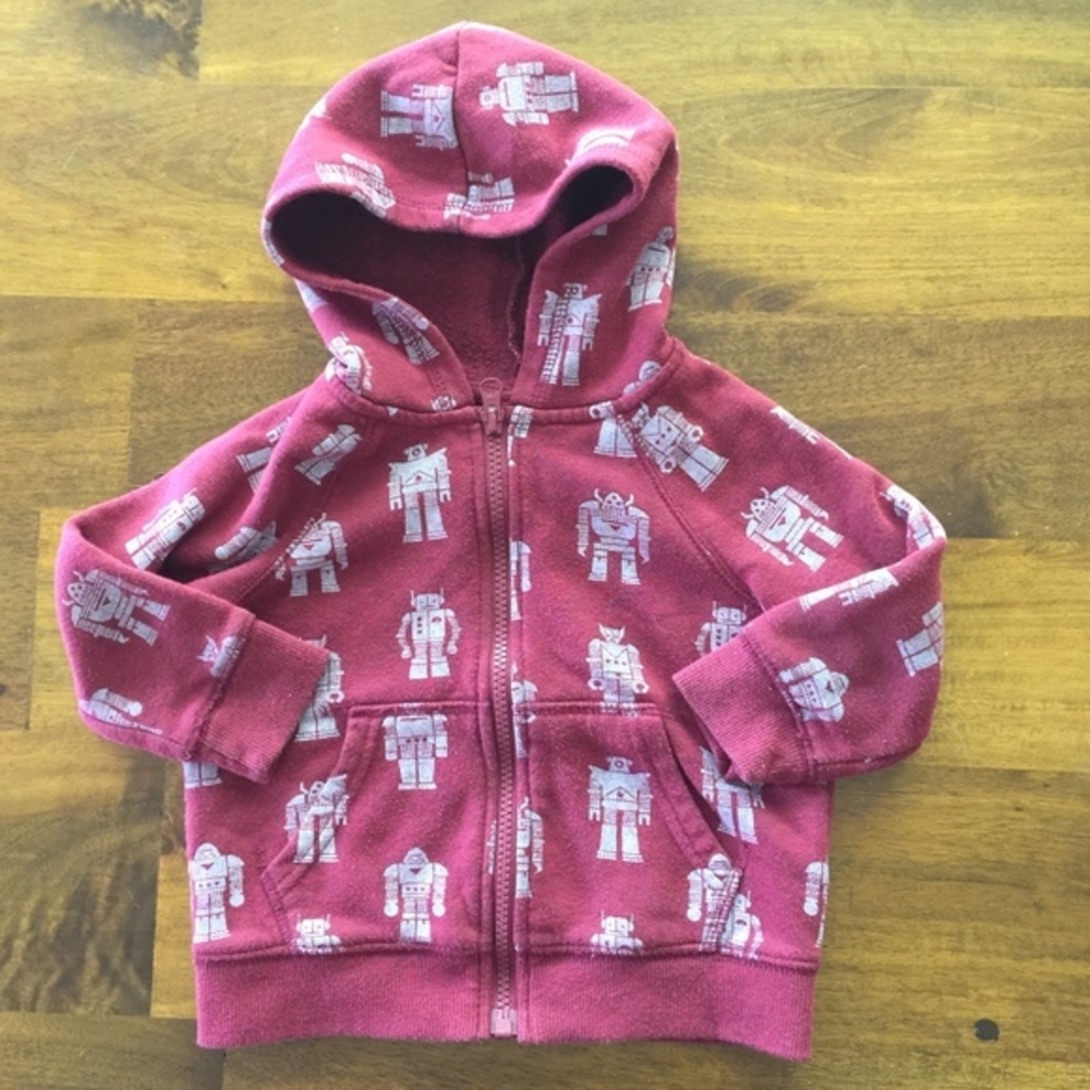 Cat & Jack Robot Zipper Sweatshirt 18M